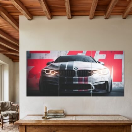 BMW M5 Front View Split Poster