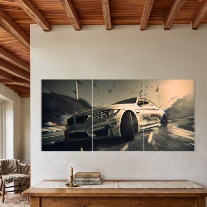 BMW M4 High-Speed Motion Split Poster