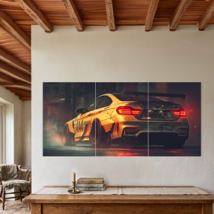 BMW M4 Night Drift Split Poster