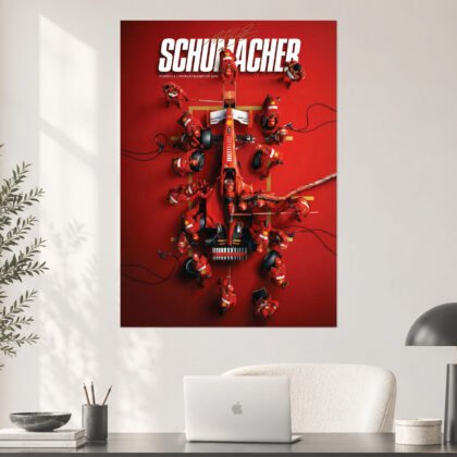 Michael Schumacher Ferrari Pit Stop Legend Aesthetic Poster