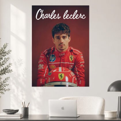 Charles Leclerc Ferrari F1 Driver Aesthetic Poster