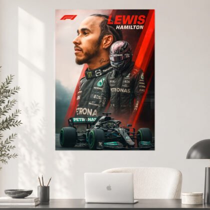 Lewis Hamilton Mercedes F1 Poster
