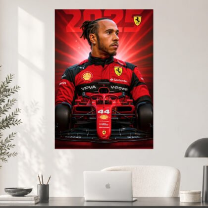 Lewis Hamilton Ferrari 2025 F1 Poster