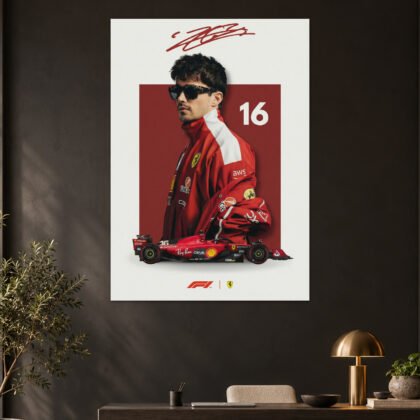 Charles Leclerc Ferrari Paddock Style Aesthetic Poster