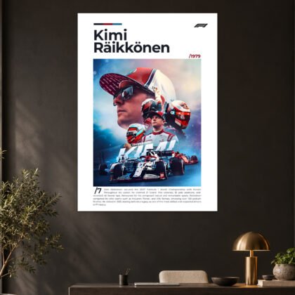 Kimi Raikkonen Driver Card F1 Poster
