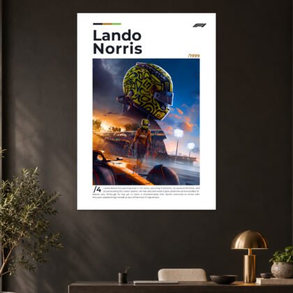 Lando Norris McLaren Driver Card F1 Poster