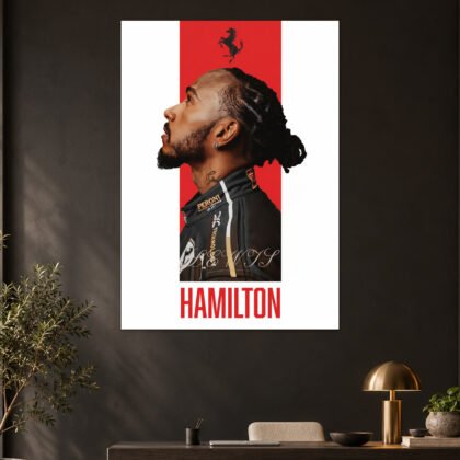 Lewis Hamilton Ferrari Transition Aesthetic Poster