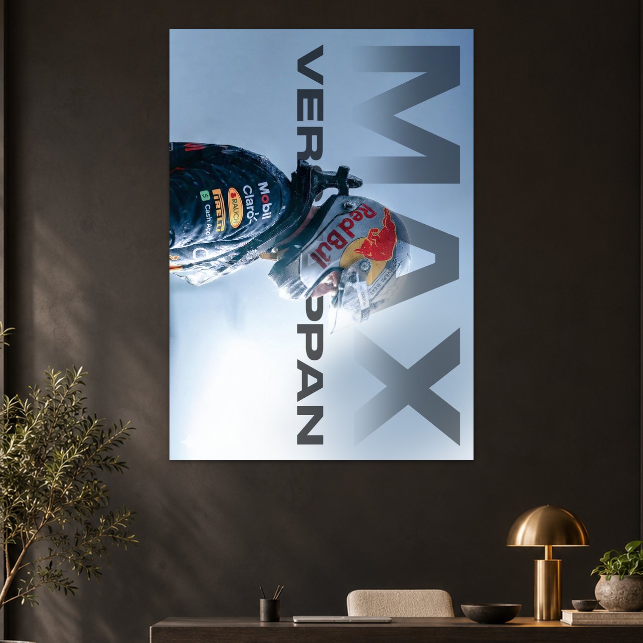 Max Verstappen Helmet Aesthetic Poster