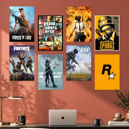 Popular Games Set Layout Posters
