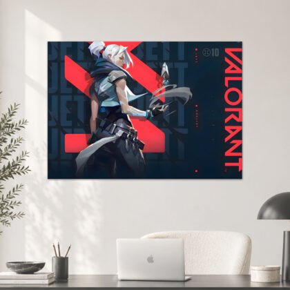 Valorant Jett Blade Storm Aesthetic Poster