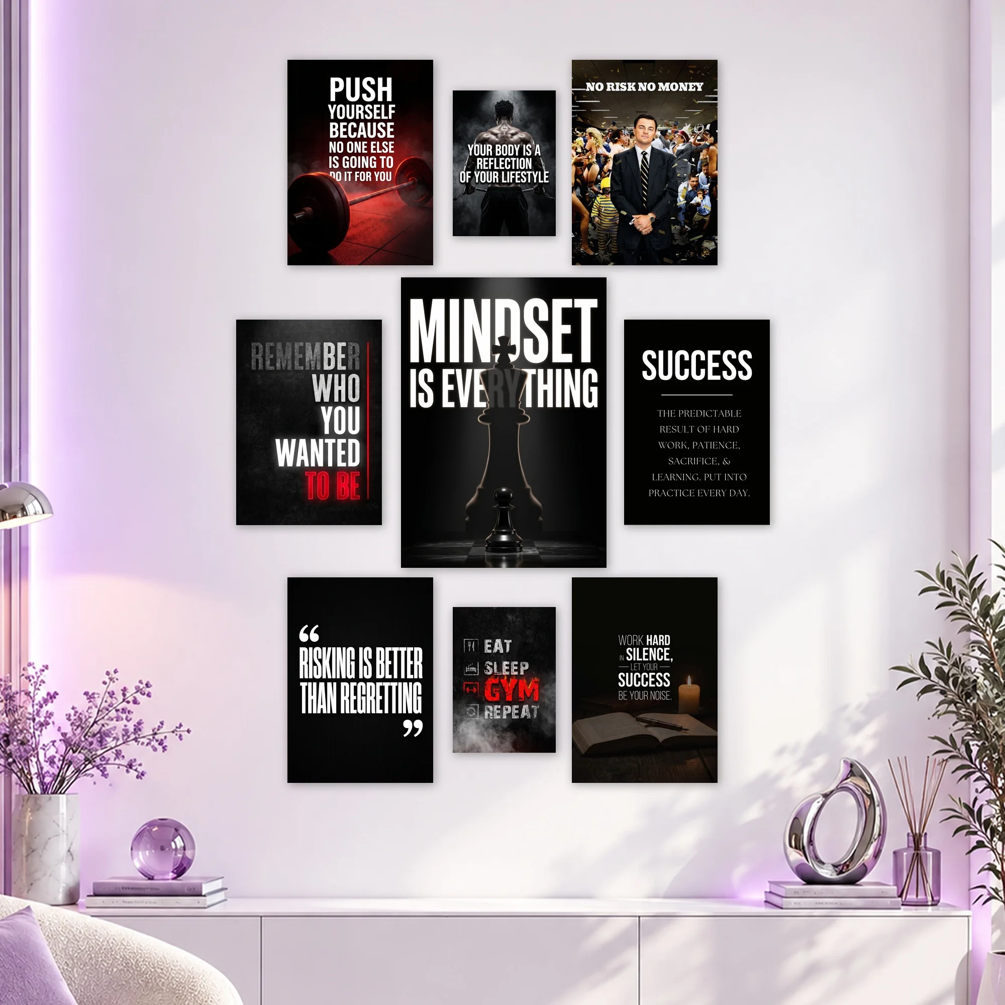 Mindset and Discipline Set Layout Posters