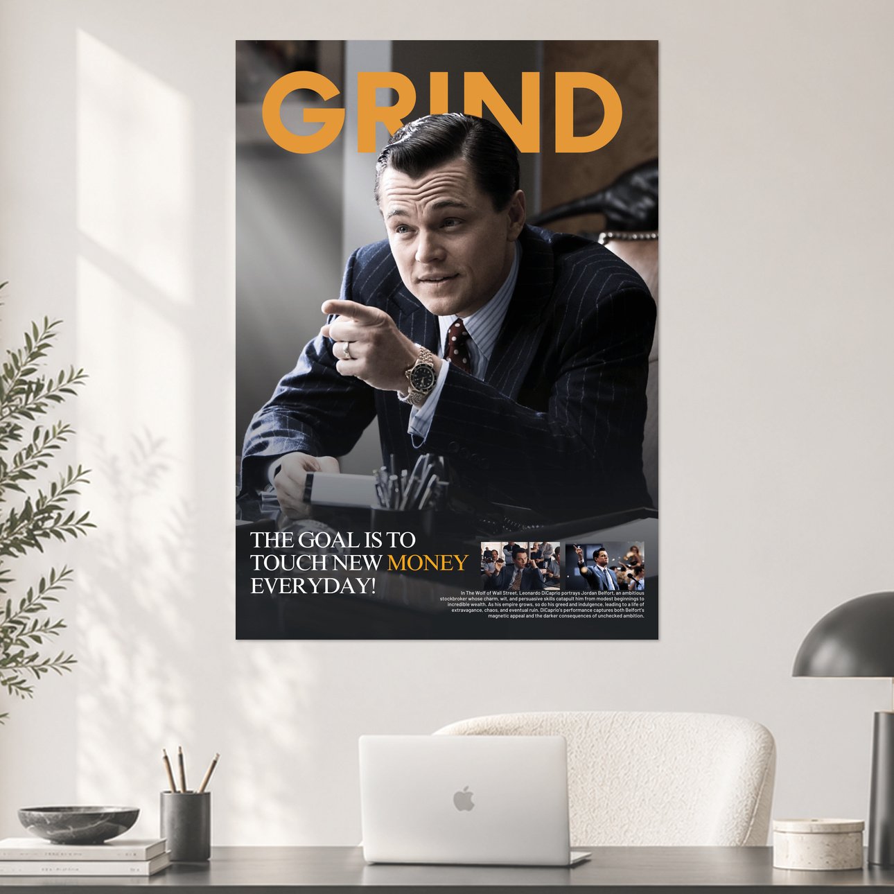 Wolf of Wall Street Grind Touch New Money Poster