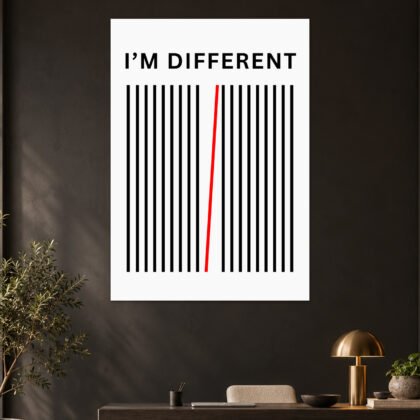 I'm Different Barcode Motivational Poster