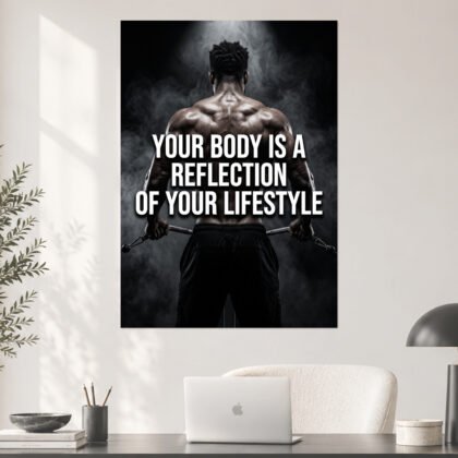 Your Body Is A Reflection Gym Motivation Aesthetic Poster