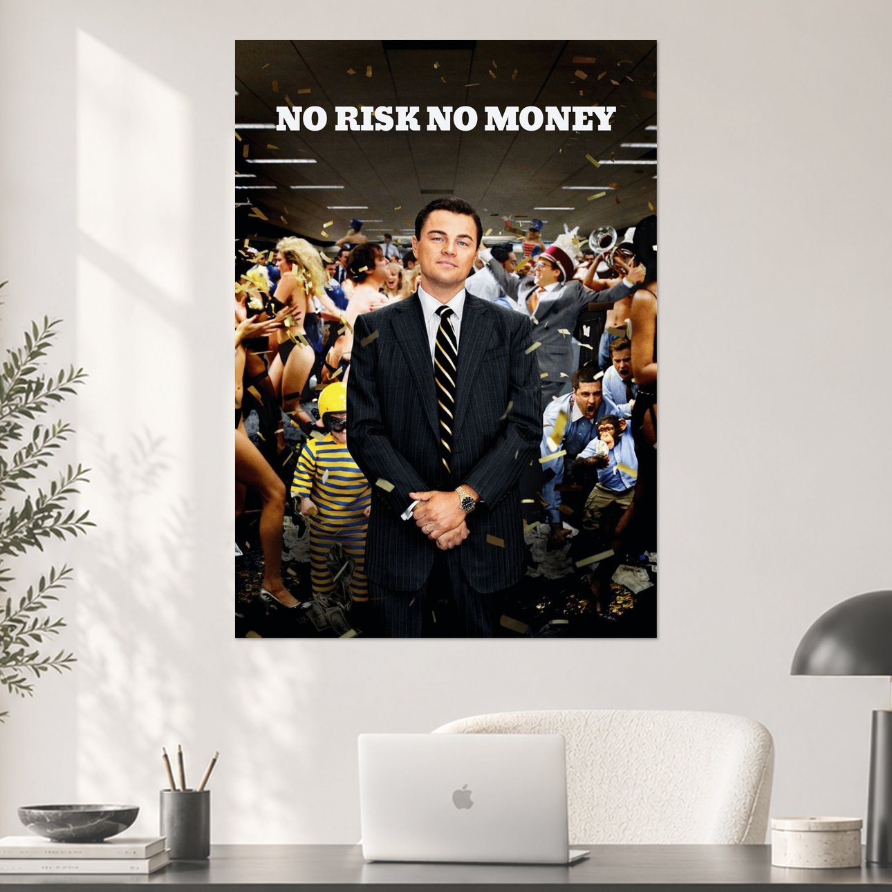 Wolf of Wall Street No Risk No Money Quote Poster