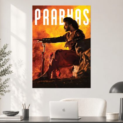 Prabhas Baahubali Cinematic Aesthetic Poster