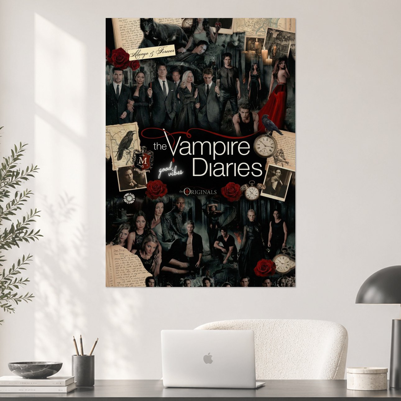 Always & Forever - TVD Collage Aesthetic Poster