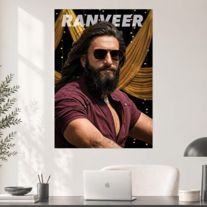 Ranveer Singh Gold Drapes Sunglasses Swag Aesthetic Poster