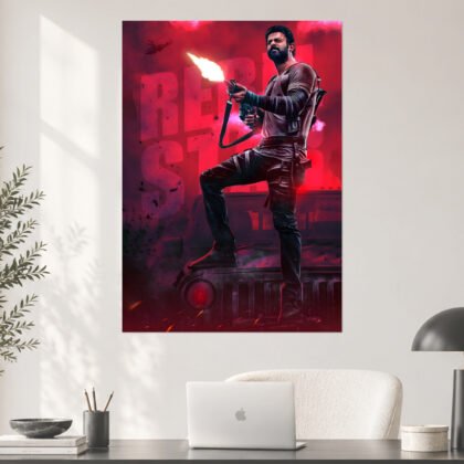 Prabhas - Salaar Action Stance Aesthetic Poster