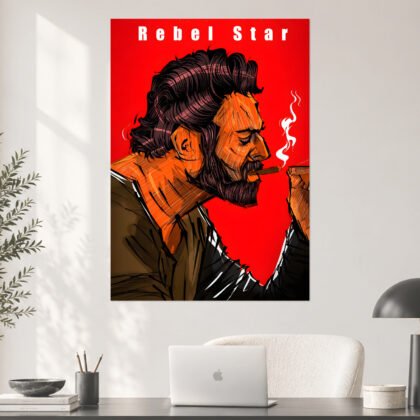 Prabhas - Rebel Star Portrait Aesthetic Poster