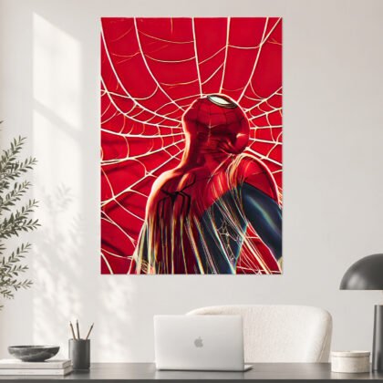 Spider-Man Red Web Portrait Marvel Poster