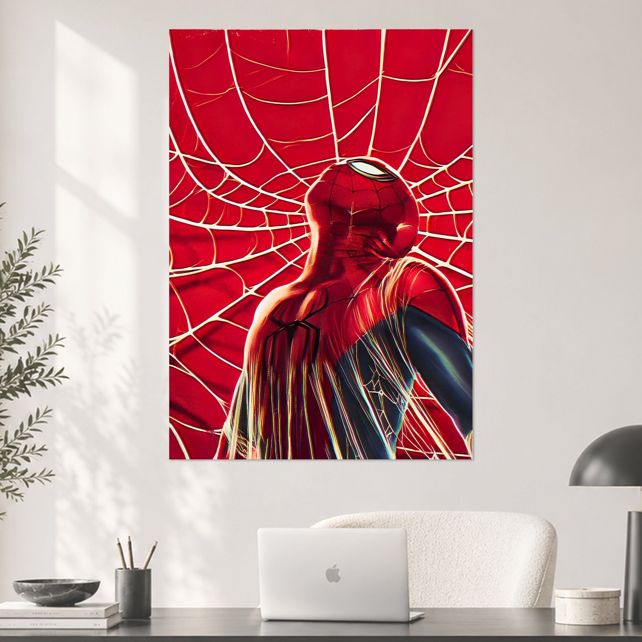 Spider-Man Red Web Portrait Marvel Poster