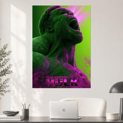 The Incredible Hulk Neon Rage Marvel Poster