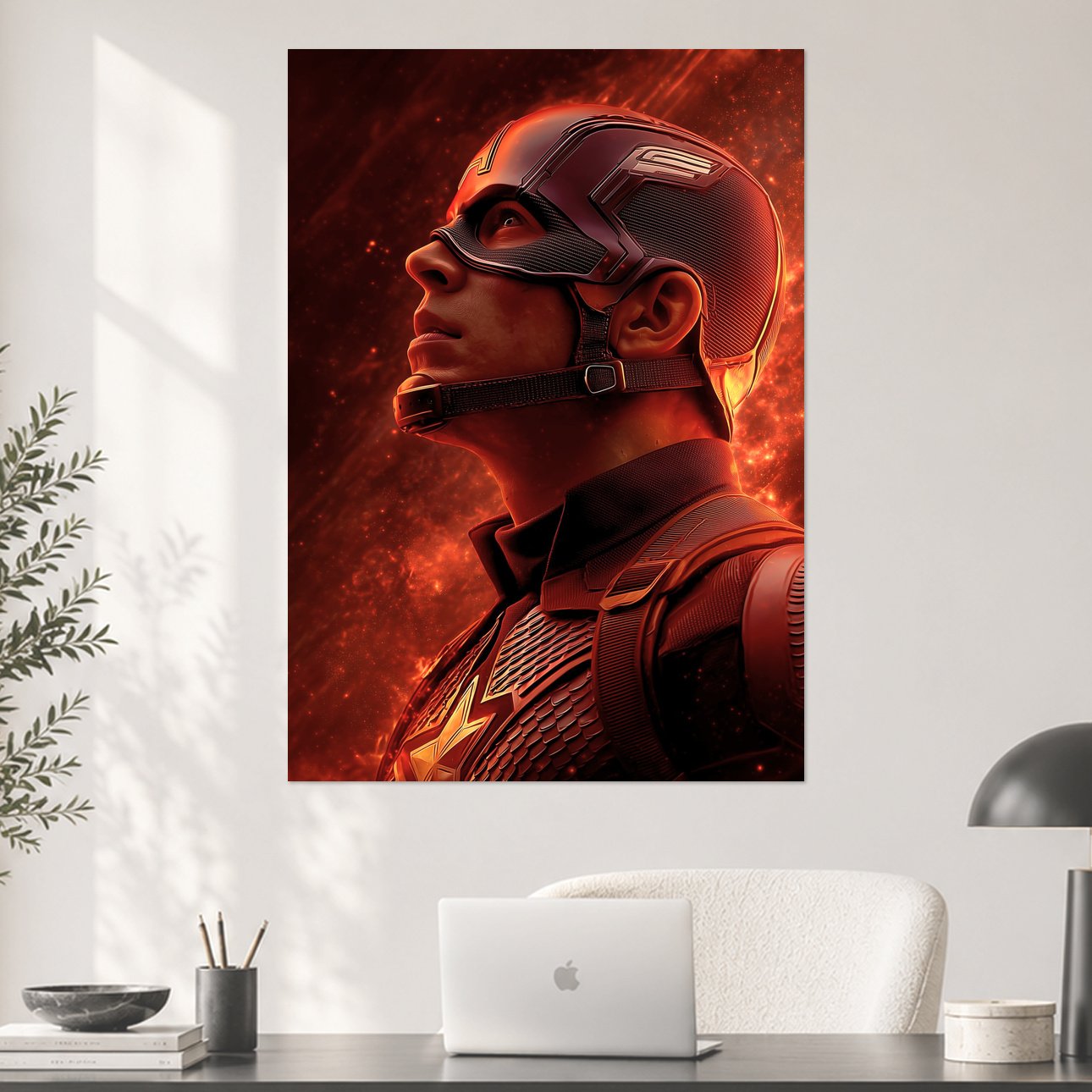 Captain America Red Portrait Marvel Poster