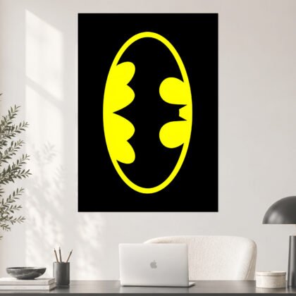 Batman Classic Yellow Oval Logo Aesthetic Poster