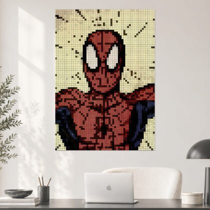 Spider-Man Retro Pixel Art Aesthetic Poster