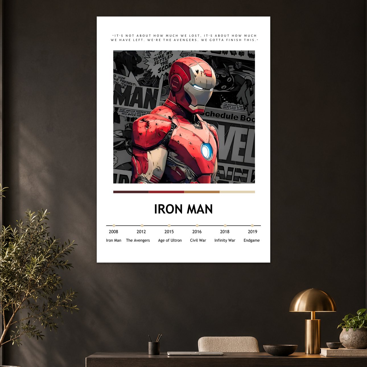 Iron Man Comic Art Hollywood Poster