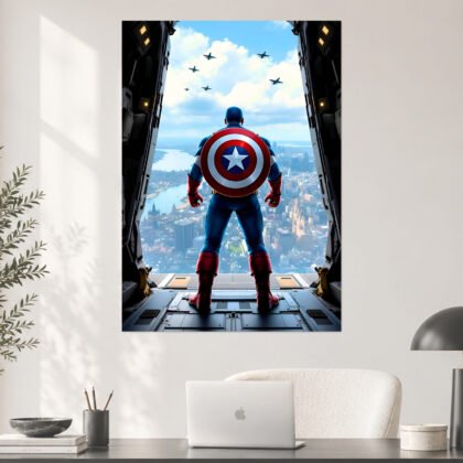 Captain America Shield Back View Hollywood Poster