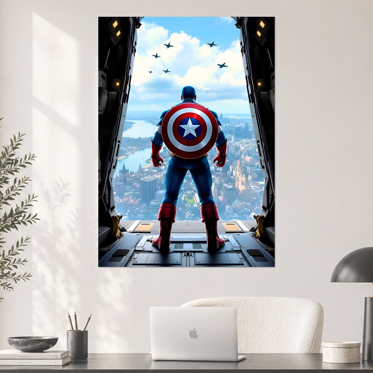 Captain America Shield Back View Hollywood Poster