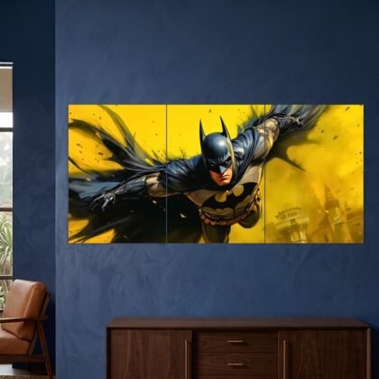 Batman Yellow Action Split Poster