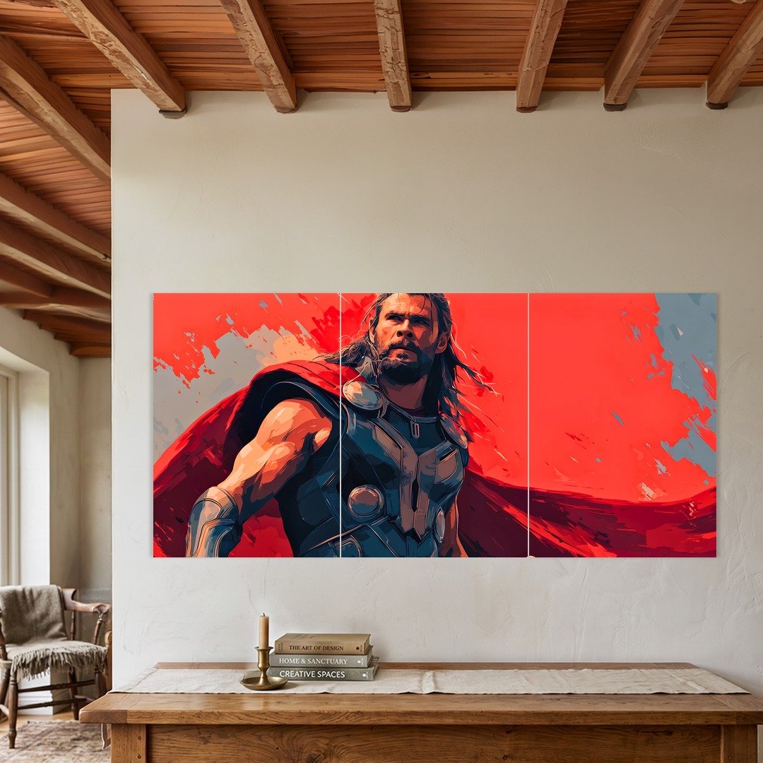 Thor Red Battle Split Poster