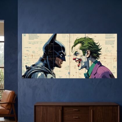 Batman vs Joker Comic Split Poster