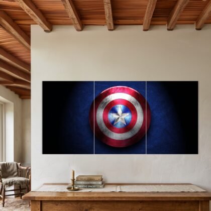 Captain America Shield Emblem Split Poster