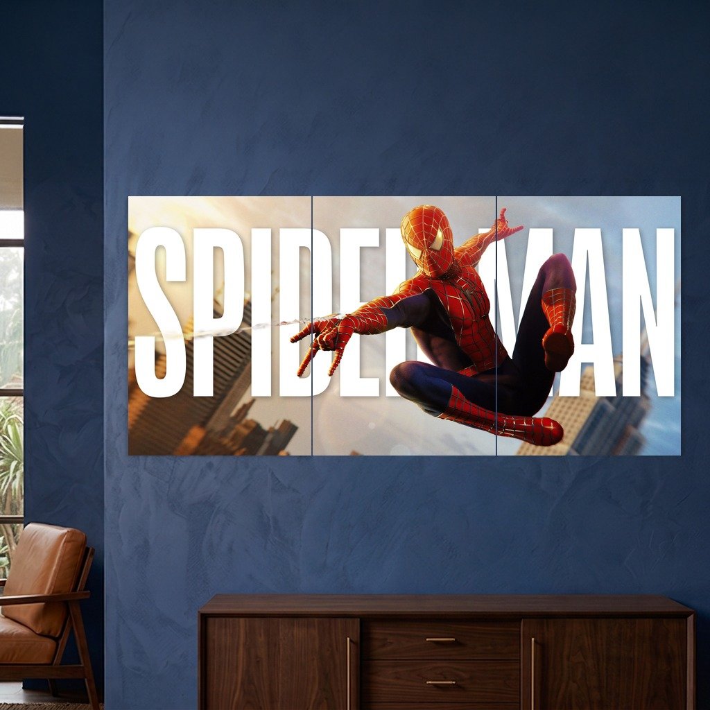 Spider-Man Bold Typography Split Poster
