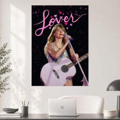 Taylor Swift - Lover Guitar Live Aesthetic Poster