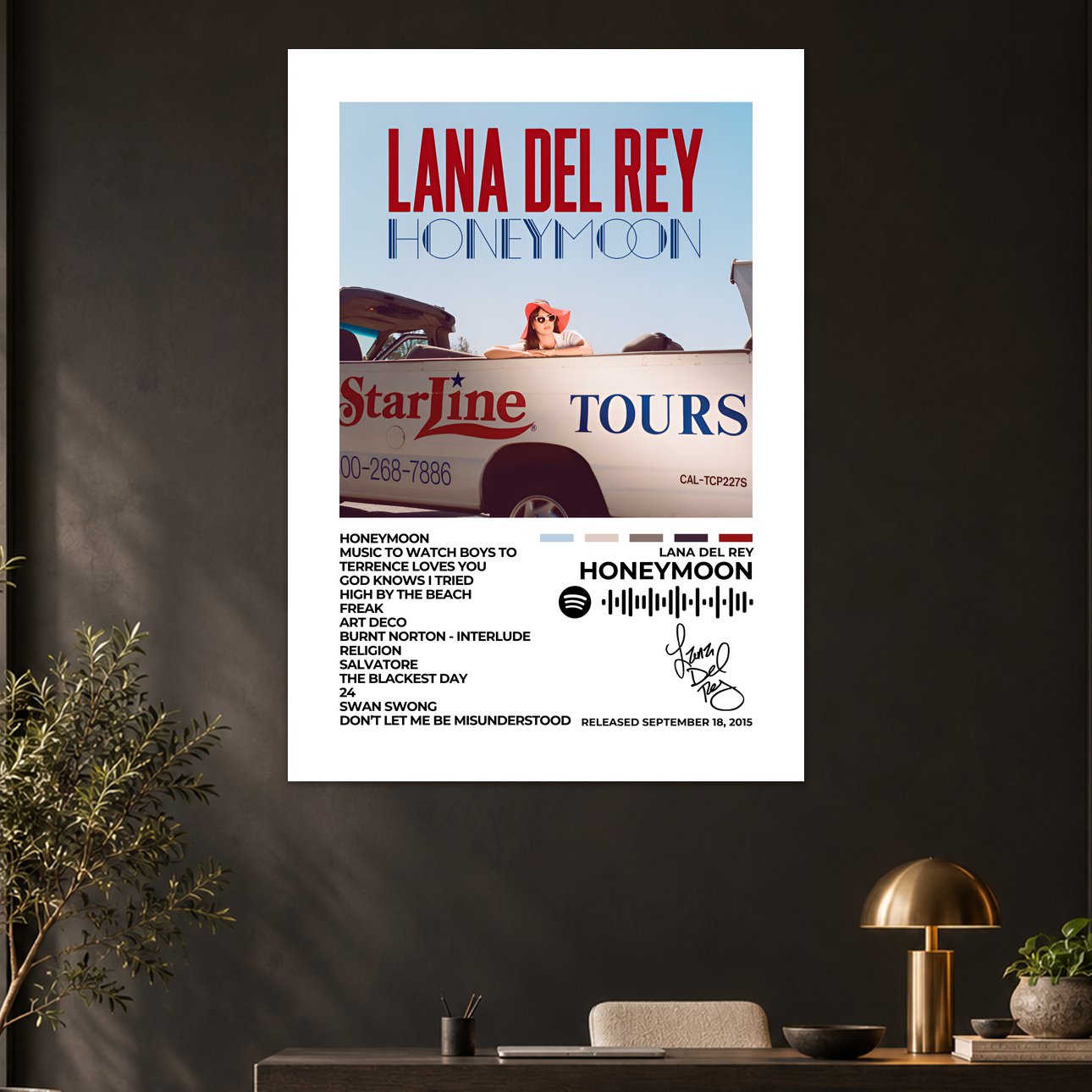 Lana Del Rey Honeymoon Album Poster