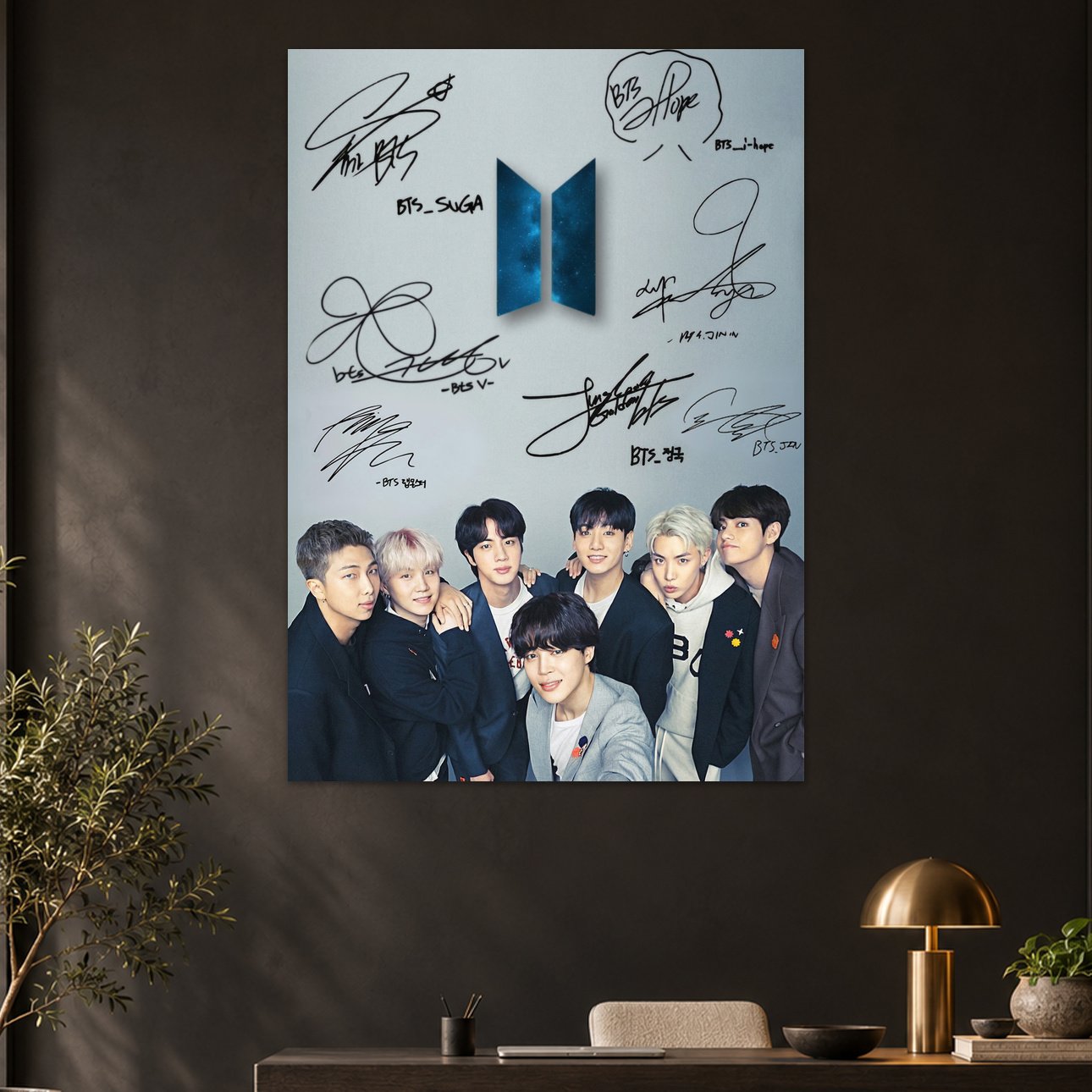 BTS - Signature Group Art Aesthetic Poster