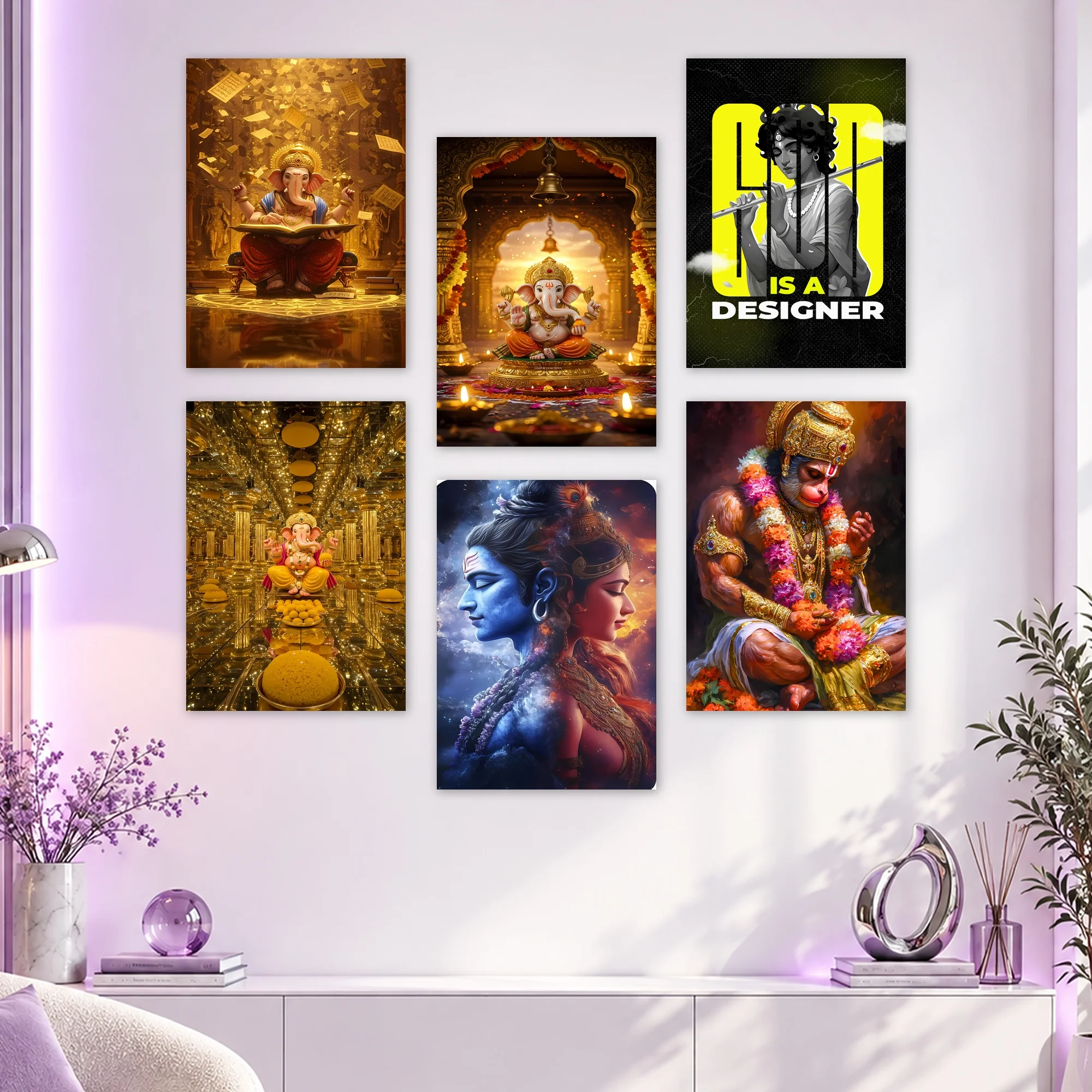 Hindu Deities Set Posters