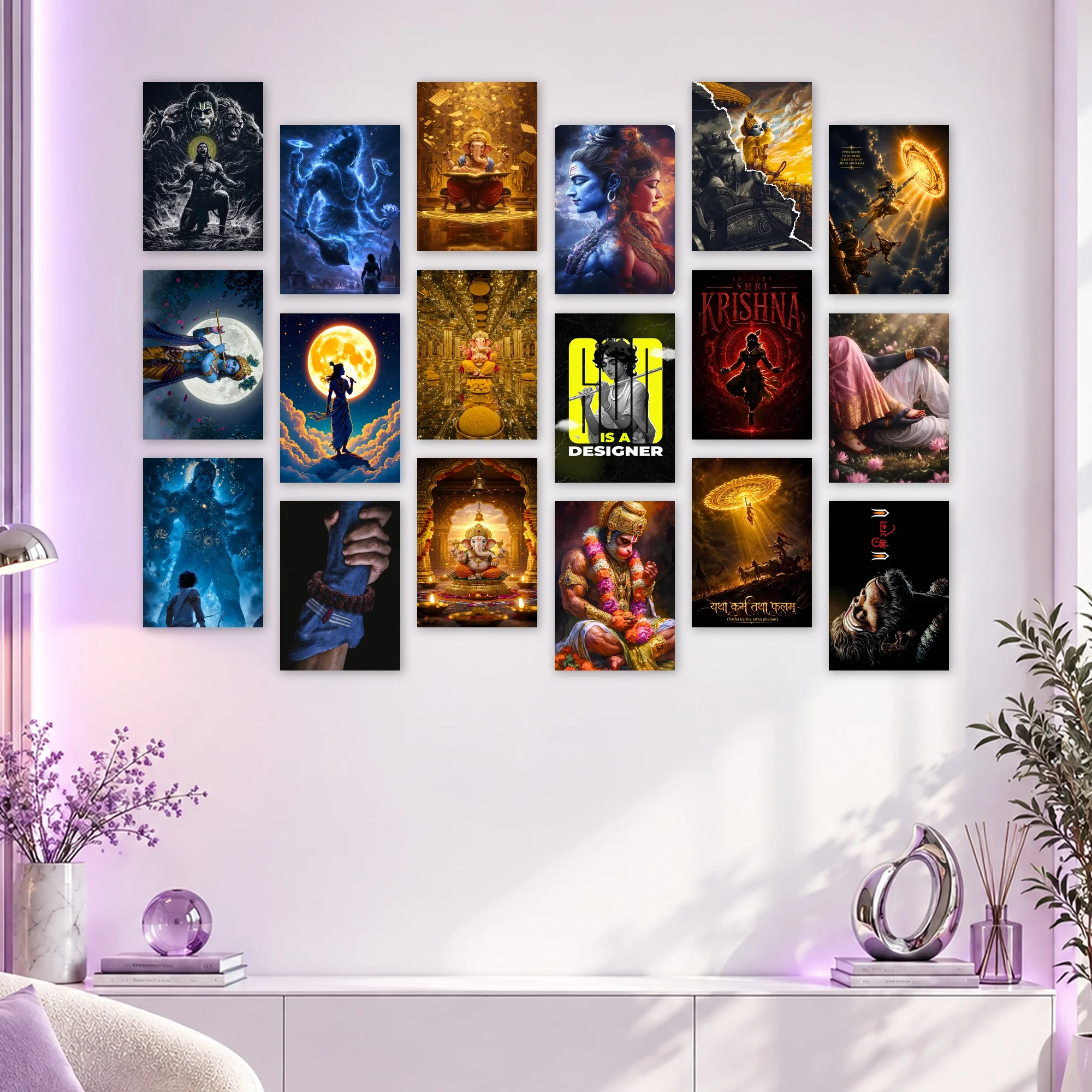 Hindu Spiritual Gallery Set Posters