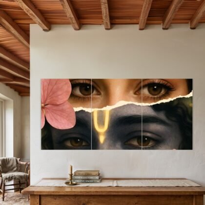 Radha Krishna Divine Eyes Split Poster
