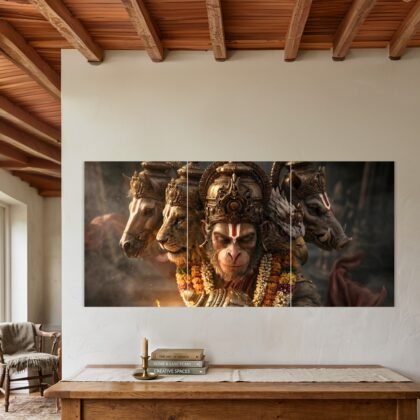 Panchmukhi Hanuman Divine Split Poster
