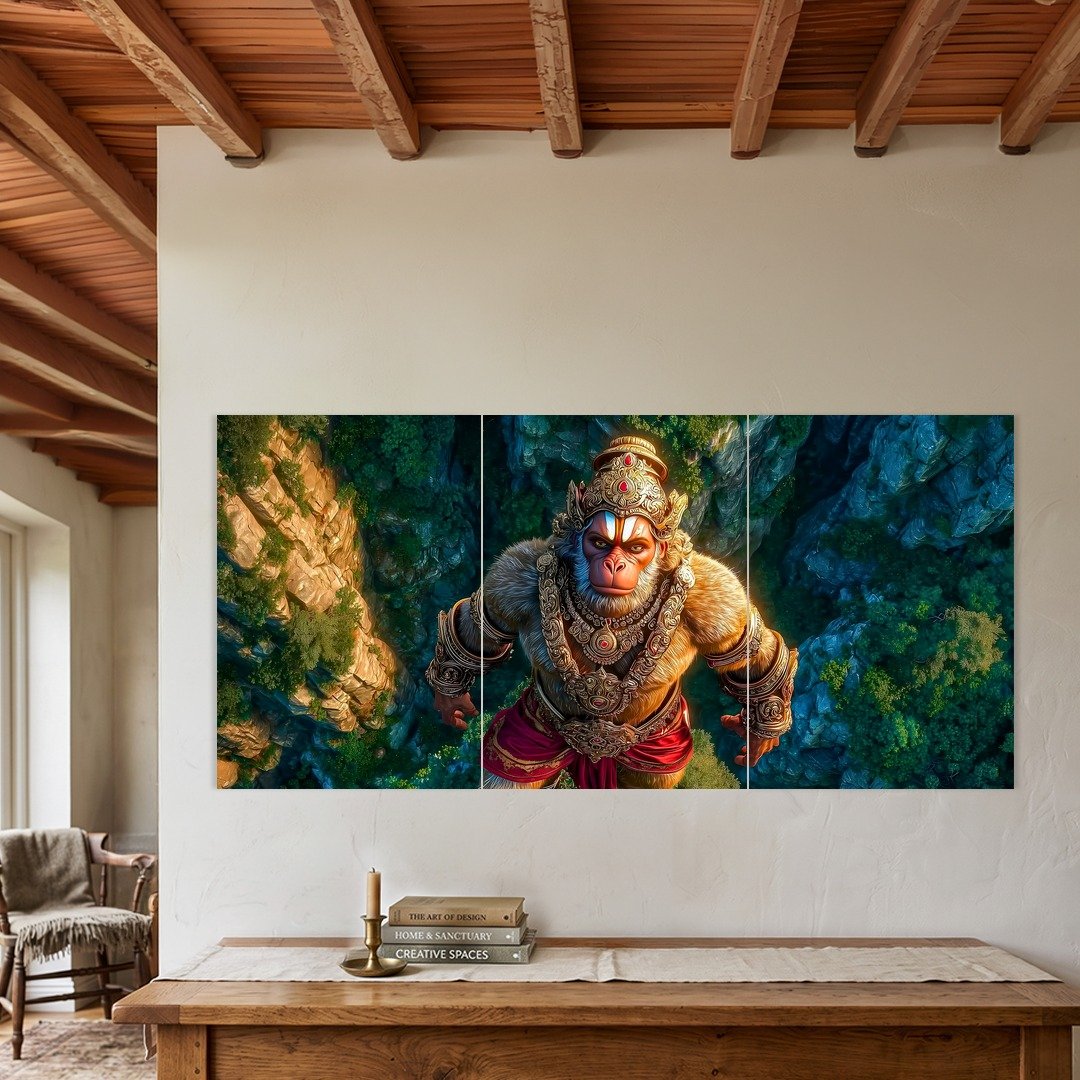 Hanuman Forest Devotion Split Poster