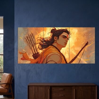 Lord Rama Archer Sunrise Split Poster