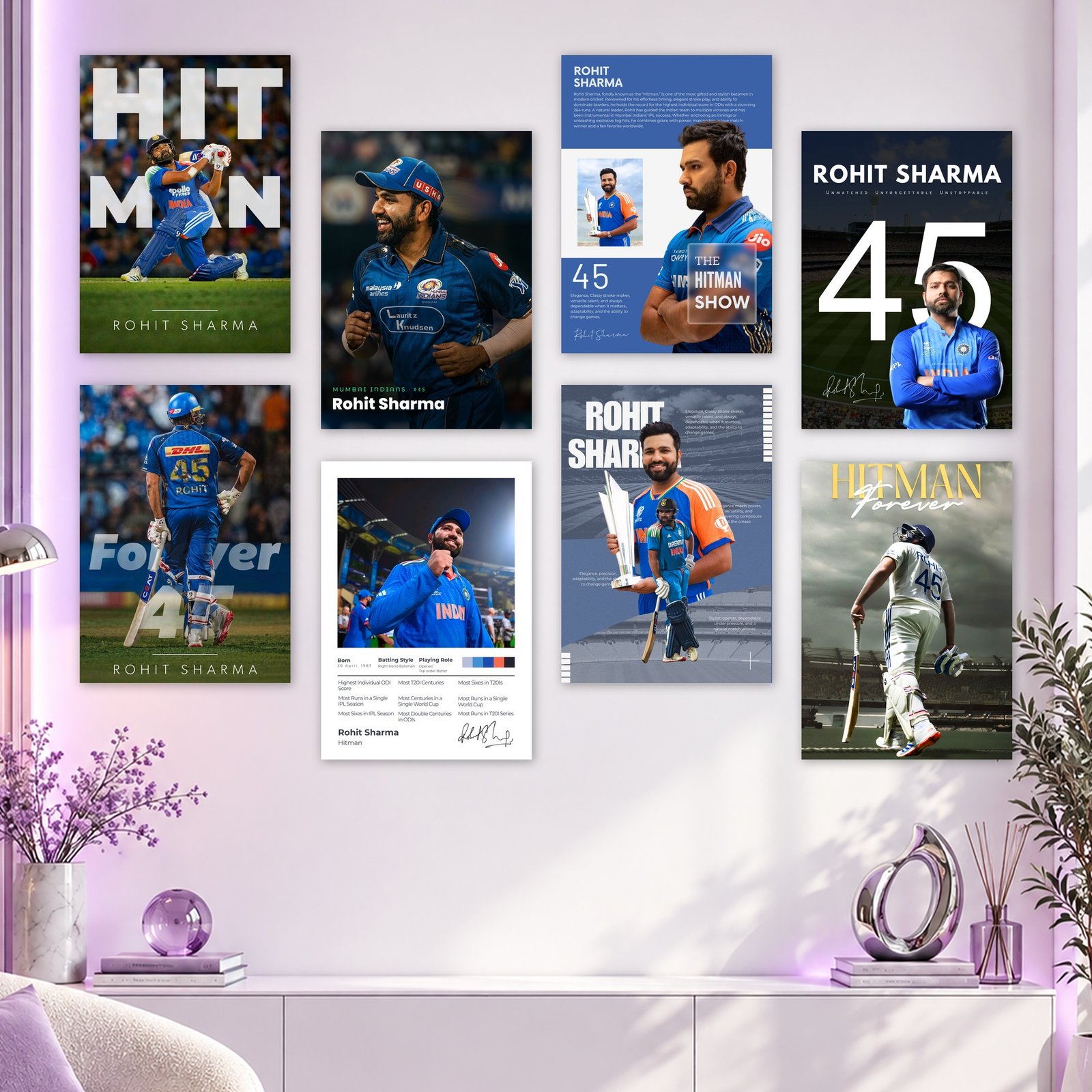 Rohit Sharma Hitman Set Posters