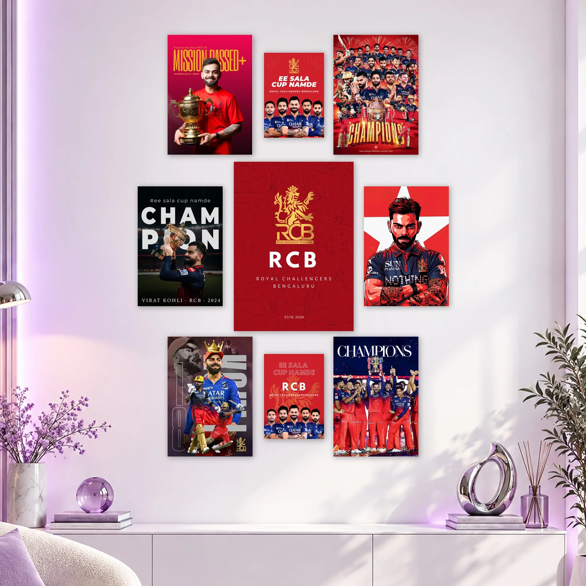 RCB Champions Layout Posters