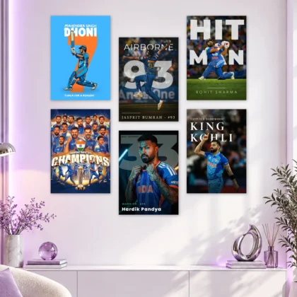 Team India Cricket Set Posters
